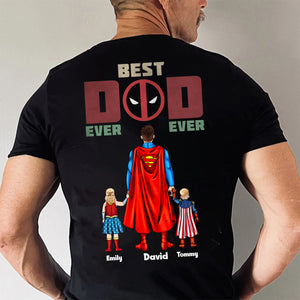 The Definition Of A Dadpool - Gift For Father's Day - Personalized Shirt 2 Side