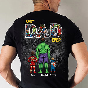 Super Hero Papa I Love You For Ever - Gift For Dad, Husband, Father's Day - Personalized Shirt 2 Side