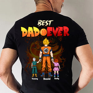 Dragon Ball Frieza Force Saiyan Dad And Kids - Gift For Father's Day - Personalized Shirt 2 Side