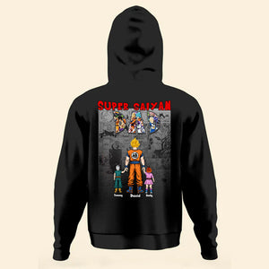 Dragon Ball Saiyan Dad And The Whole Story Behind - Gift For Father's Day - Personalized TShirt