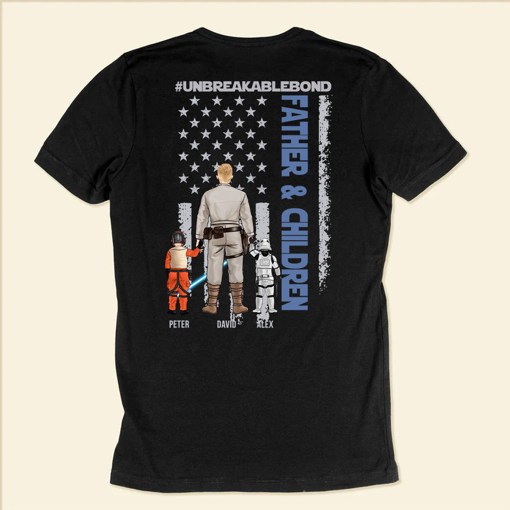 Star War The Unbreakable Bond Between Dad And Children - Gift For Dad, Father's Day - Personalized TShirt CL08