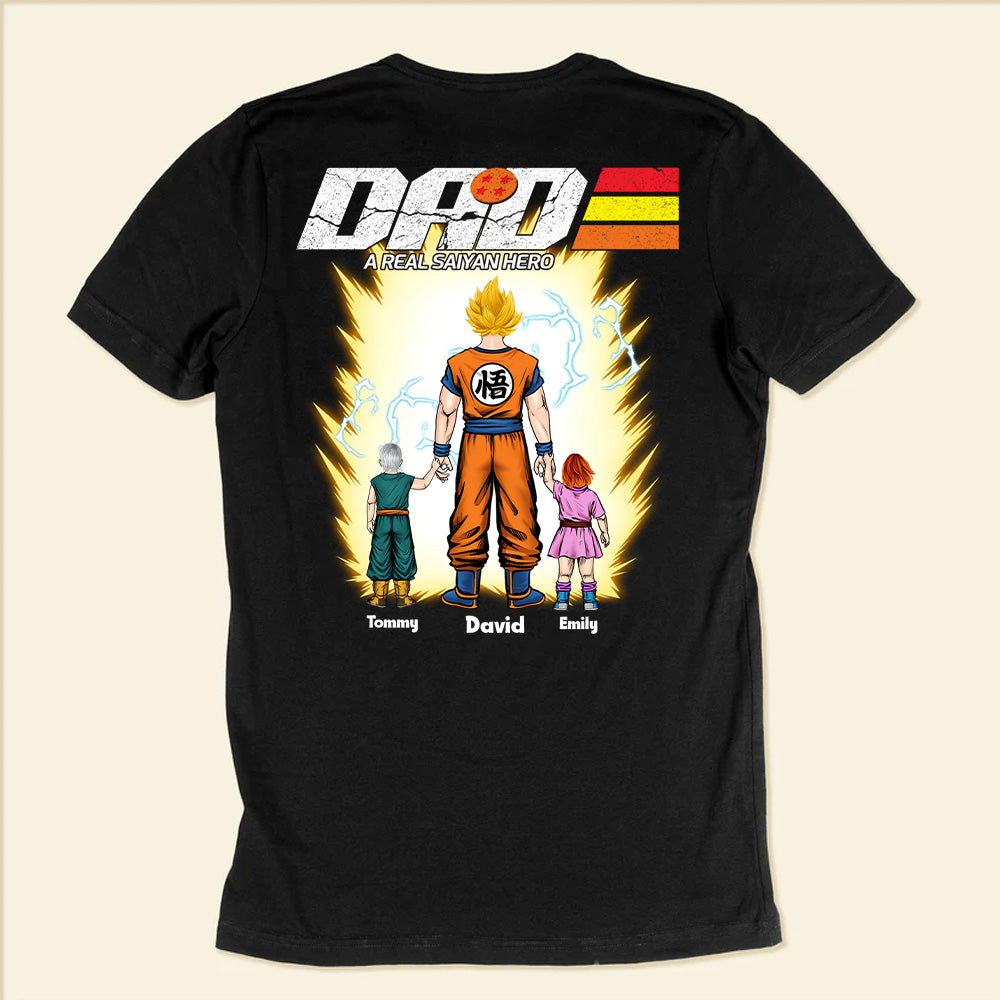 A Real Saiyan Hero It's My Dad Dragon Ball - Gift For Father's Day - Personalized TShirt