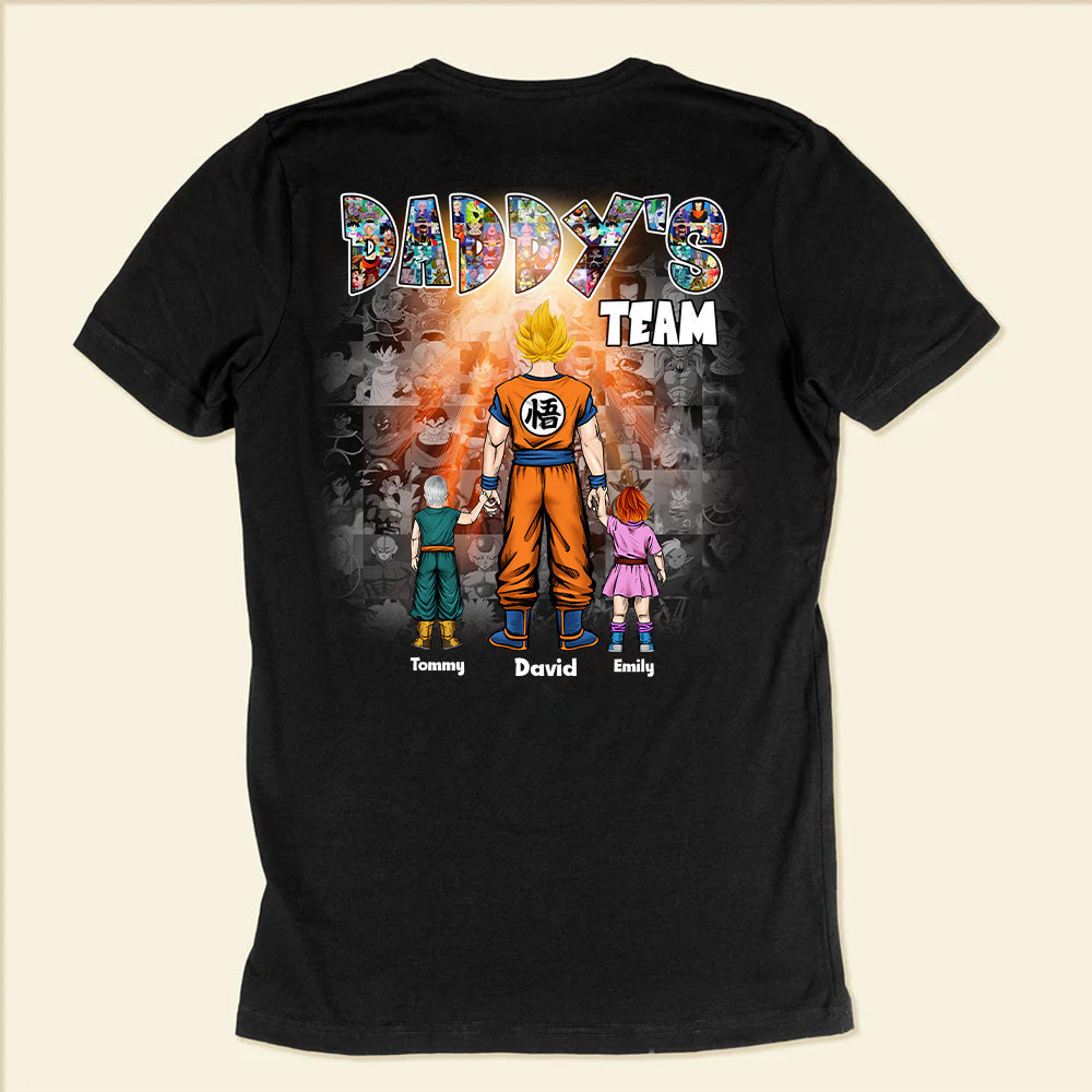 Daddy's Team Dragon Ball - Gift For Father's Day - Personalized TShirt