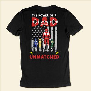 The Mighty Morphin Power Rangers Of Dad In Children's Lives Is Unmatched - Gift For Dad - Personalized TShirt - CL21 NA94