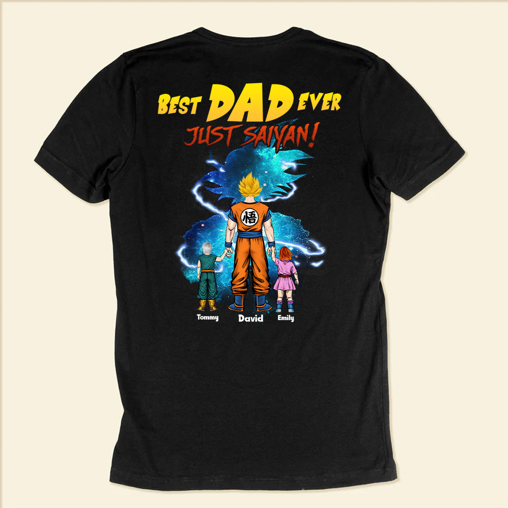 Dragon Ball Songoku Galaxy Blue Just Saiyan Dad - Gift For Dad, Father's Day - Personalized TShirt CL03