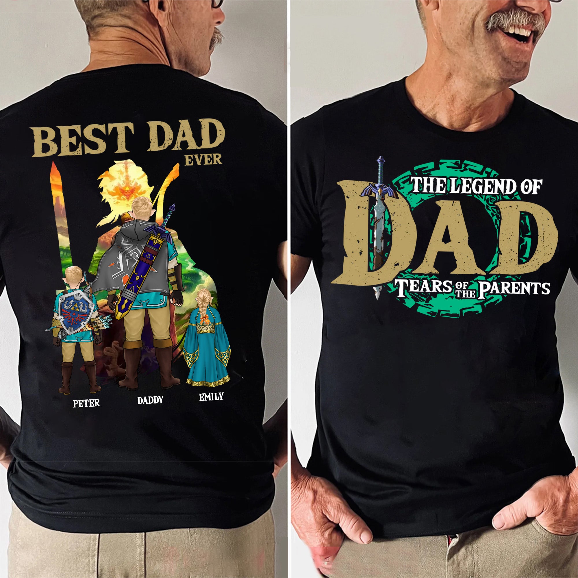 Best Dad Best Legend Of Mine - Gift For Father's Day - Personalized TShirt 2 Sid