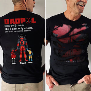 Super Hero My Papa Is As Cool As A Dadpool - Gift For Father's Day - Personalized Shirt 2 Side