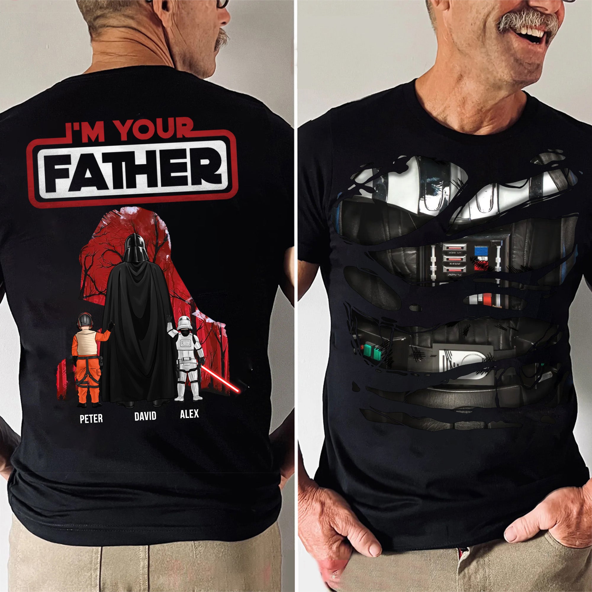 Star Wars I'm Their Father - Gift For Father's Day - Personalized Shirt 2 Side