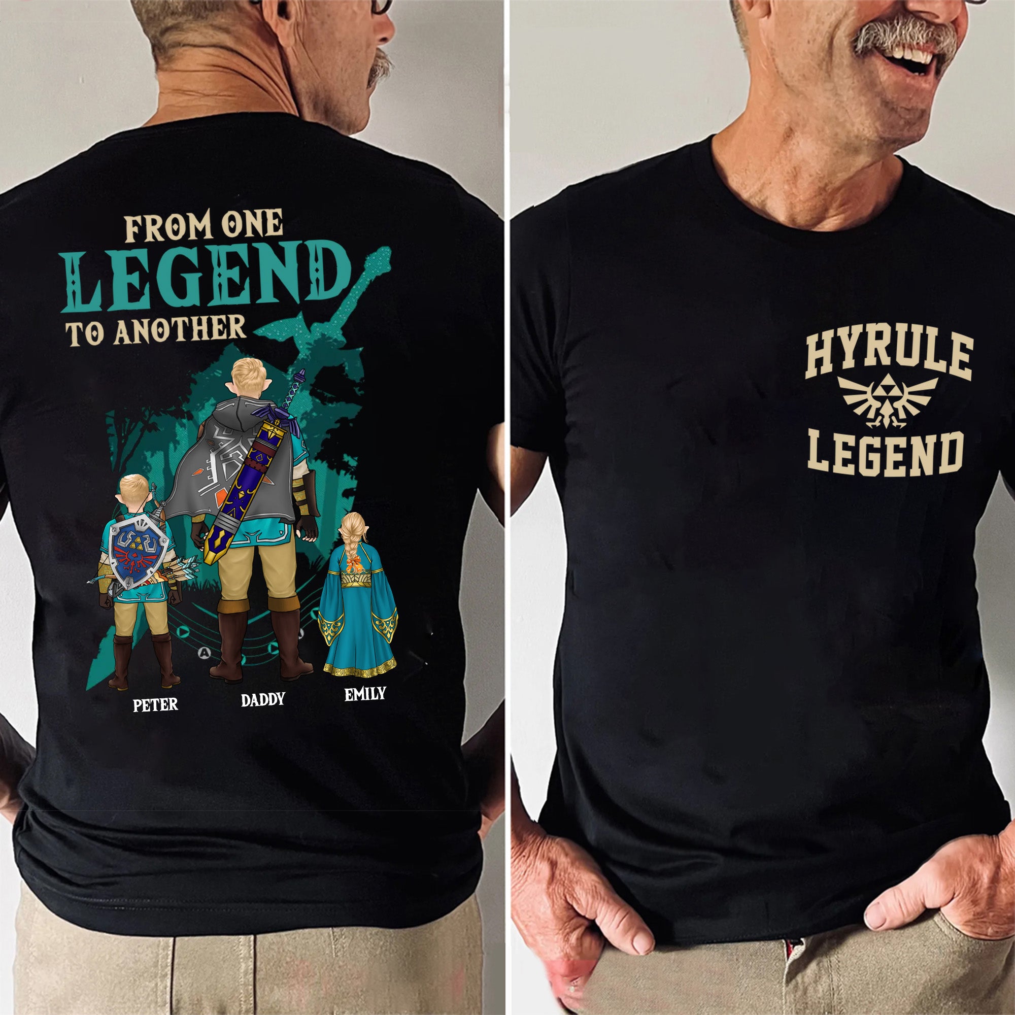 Hyrule Legend From One To Another Legend - Gift For Father's Day - Personalized Shirt 2 Side