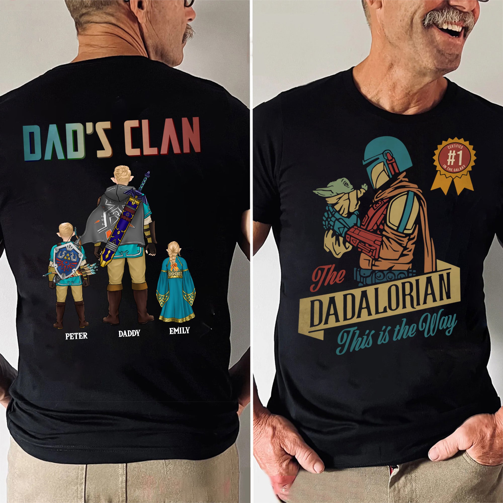 Dad's Clan Clarified No1 In The Galaxy - Gift For Father's Day - Personalized TShirt