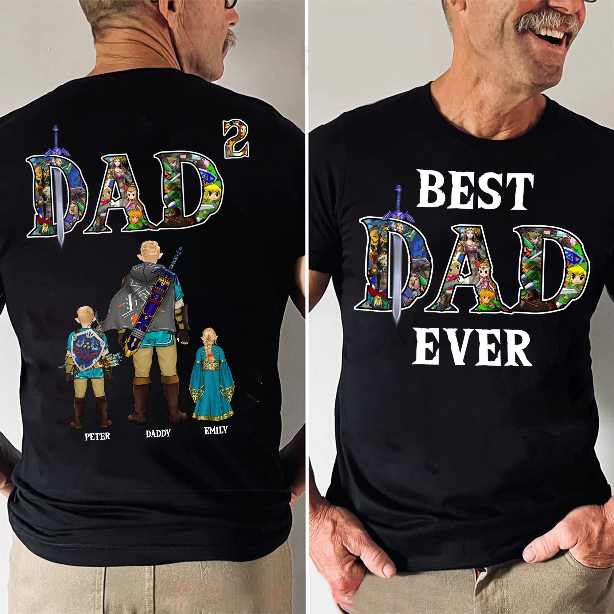 Super Dad The Legend Zelda  In My Mind - Gift For Dad, Father's Day - Personalized Shirt 2 Side CL07