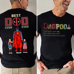 The Definition Of A Dadpool - Gift For Father's Day - Personalized Shirt 2 Side