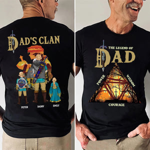 The Legend Of Zelda Dad Power, Wisdom, Courage - Gift For Father's Day - Personalized Shirt 2 Side CL07