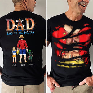 One Piece Father Of The Little Kings - Gift For Dad, Husband, Father's Day - Personalized Shirt 2 Side