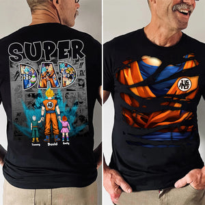 My Super Saiyan Dad Comic Version Dragon Ball - Gift For Dad, Father's Day - Personalized Tshirt 2 Side CL03