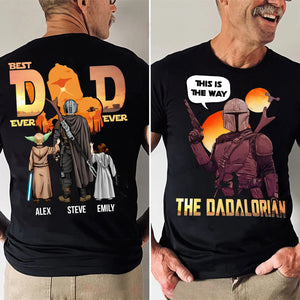 This Is The Way Of Dadalorian - Gift For Father's Day - Personalized Shirt 2 Side