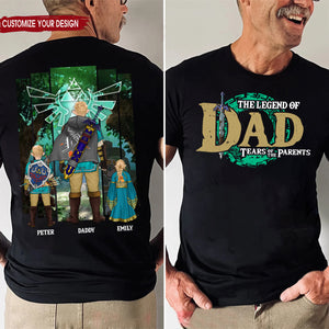 The Adventure With Daddy In The Zelda Jungle - Gift For Father's Day - Personalized Shirt 2 Sides