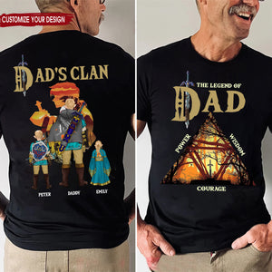 The Legend Of Zelda Dad Power, Wisdom, Courage - Gift For Father's Day - Personalized Shirt 2 Side CL07