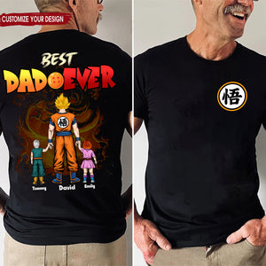 Dragon Ball Frieza Force Saiyan Dad And Kids - Gift For Father's Day - Personalized Shirt 2 Side