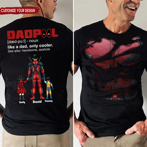 Super Hero My Papa Is As Cool As A Dadpool - Gift For Father's Day - Personalized Shirt 2 Side