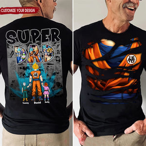 My Super Saiyan Dad Comic Version Dragon Ball - Gift For Dad, Father's Day - Personalized Tshirt 2 Side CL03