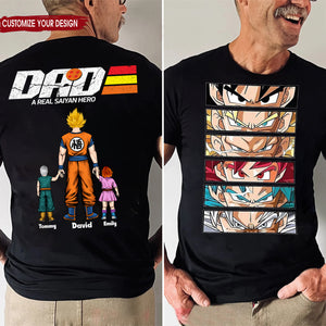 Best Dad Is Right Here Dragon Ball Goku San - Gift For Father's Day - Personalized Shirt 2 Side