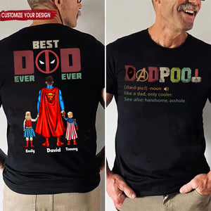 The Definition Of A Dadpool - Gift For Father's Day - Personalized Shirt 2 Side