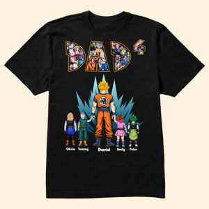 Dragon Ball The Power Of Flash My Dad Is A Hero - Gift For Father's Day - Personalized Shirt 2 Side