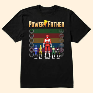 Power Rangers Father Is Number 1 - Gift For Dad - Personalized TShirt - CL21 NA94