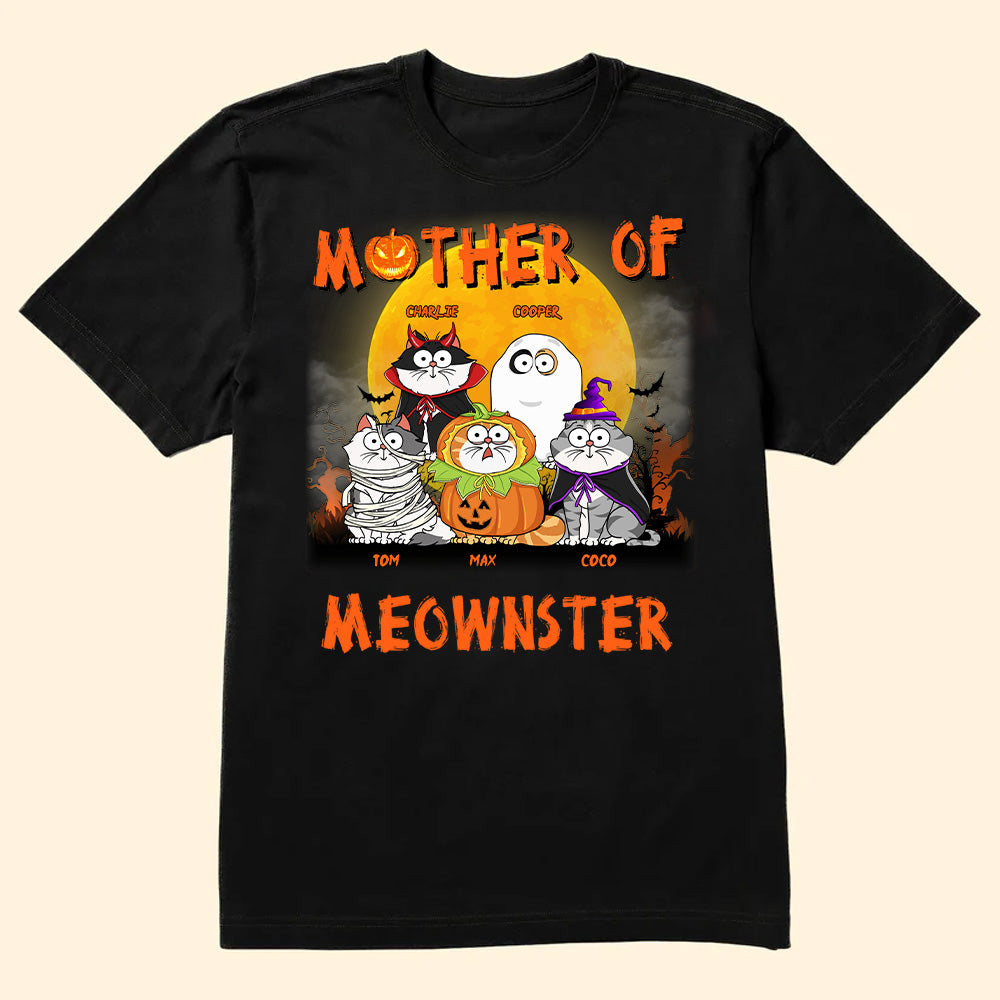 Mother, Father Of Meownsters Halloween - Gift For Pet Lovers - Personalized Unisex Tshirt - CLP01 NH96