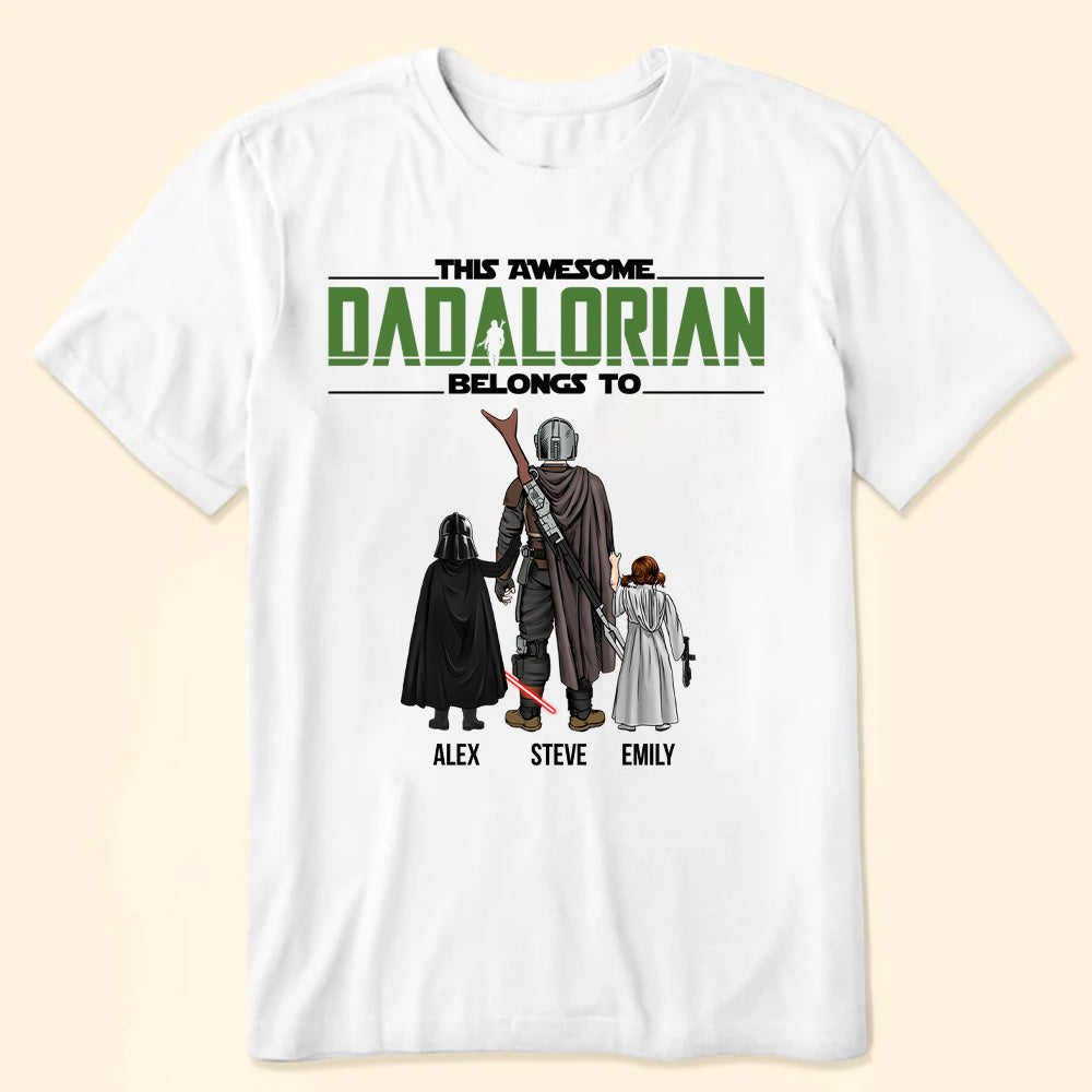 This Awesome Dadalorian Belongs To Us - Gift For Father's Day - Personalized TShirt