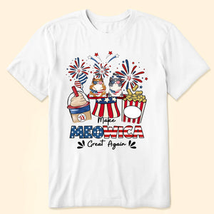 Make Meowica Great Again 4th of July - Gift For Cat Lovers - Personalized TShirt - CL12 NA94