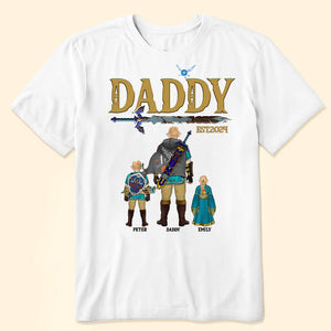 Zelda Daddy And The Most Powerful Sword - Gift For Dad, Husband, Father's Day - Personalized TShirt CL07