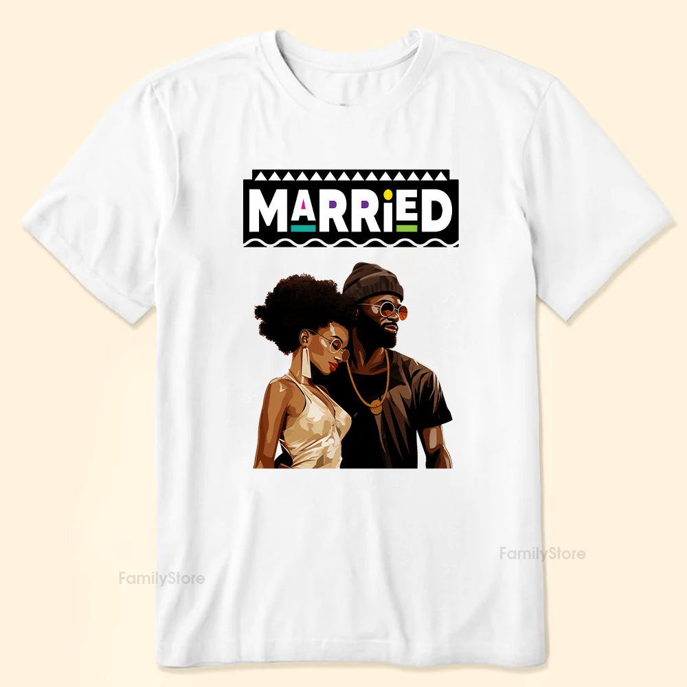 Married Since Black African - Personalized Shirt - Gift For Couple, Husband Wife, Anniversary, Engagement, Wedding, Marriage Gift - GR5 NH96