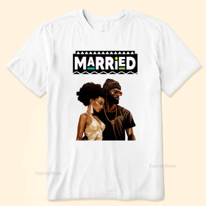 Married Since Black African - Personalized Shirt - Gift For Couple, Husband Wife, Anniversary, Engagement, Wedding, Marriage Gift - GR5 NH96