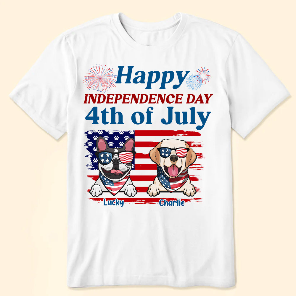 Happy Independence Day Woof Woof - Gift For Pet Lovers - Personalized TShirt