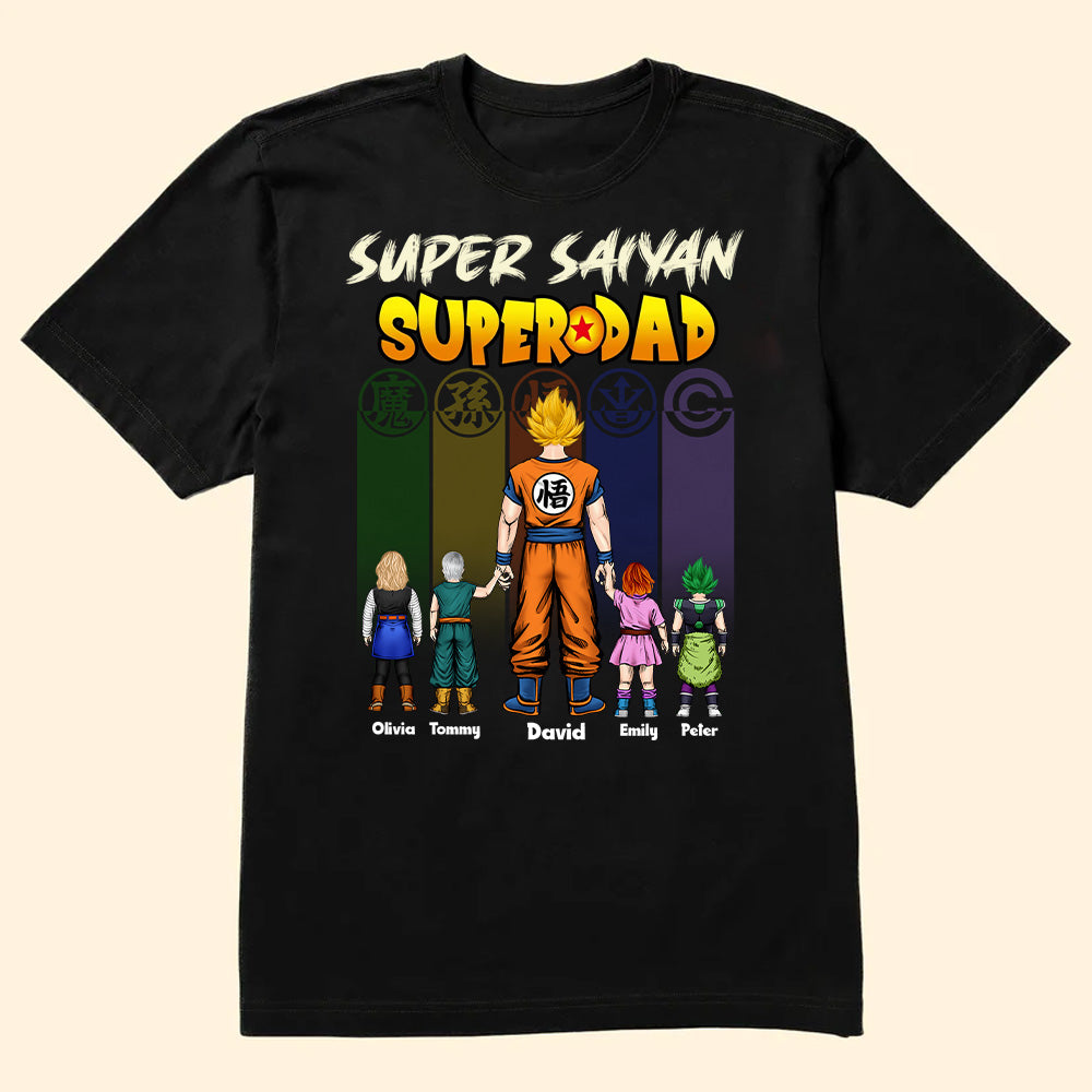 Super Saiyan Dad In The Dragon Balls Universe - Gift For Father's Day - Personalized TShirt