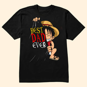 One Piece Best Dad Ever Captain For This Straw Crew - Gift For Father's Day - Personalized Shirt 2 Side