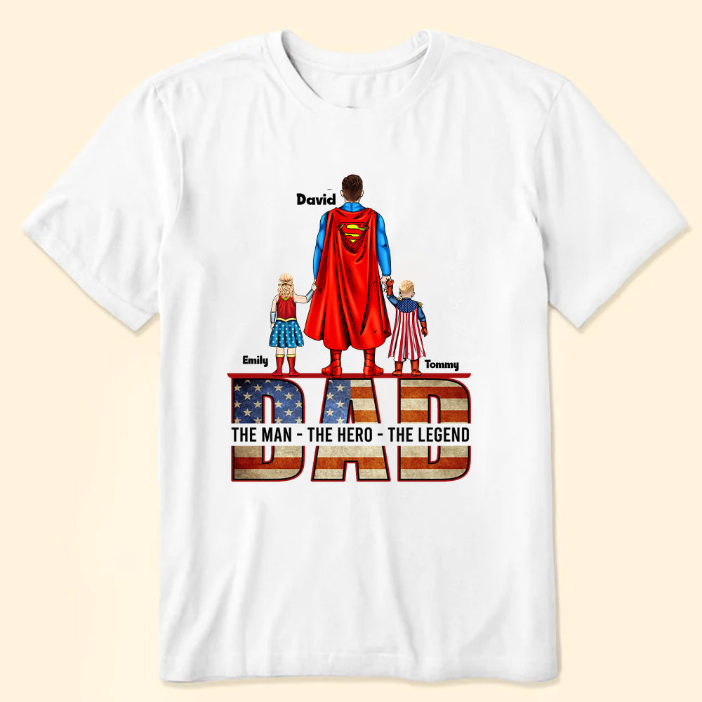 Super Hero Daddy You Always Be My Hero Vintage Style - Gift For Father's Day - Personalized TShirt