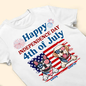 Happy Independence Day Woof Woof - Gift For Pet Lovers - Personalized TShirt