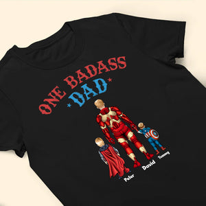 Super Hero One Badass Dad - Gift For Father's Day - Personalized TShirt