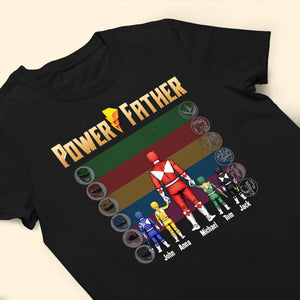 Power Rangers Father Is Number 1 - Gift For Dad - Personalized TShirt - CL21 NA94