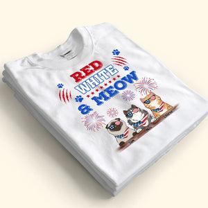 Happy 4th July Red White And A Meow - Gift For Cat Lovers - Personalized TShirt - CL12 NA94