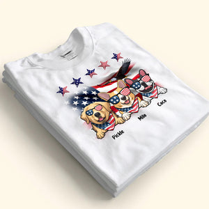 Five Star American Flag Dog, Cat Lover - Gift For Pet Lovers - Personalized TShirt