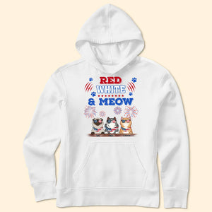 Happy 4th July Red White And A Meow - Gift For Cat Lovers - Personalized TShirt - CL12 NA94