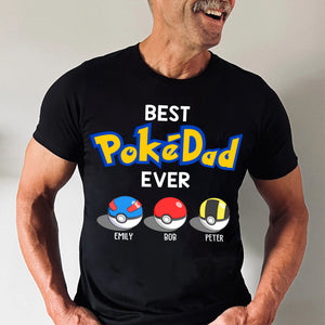 You Are As Clever As Pikachu, As Funny As Squirtle - Gift For Father's Day - Personalized Shirt 2 Side