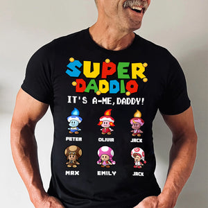 Daddy You Are Smart As Mario - Gift For Father's Day - Personalized Shirt 2 Side