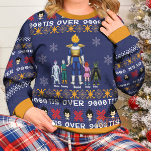 It Is Over 9000 DragonDad - Gift For Family - Personalized Ugly Sweater - CL03 NA94