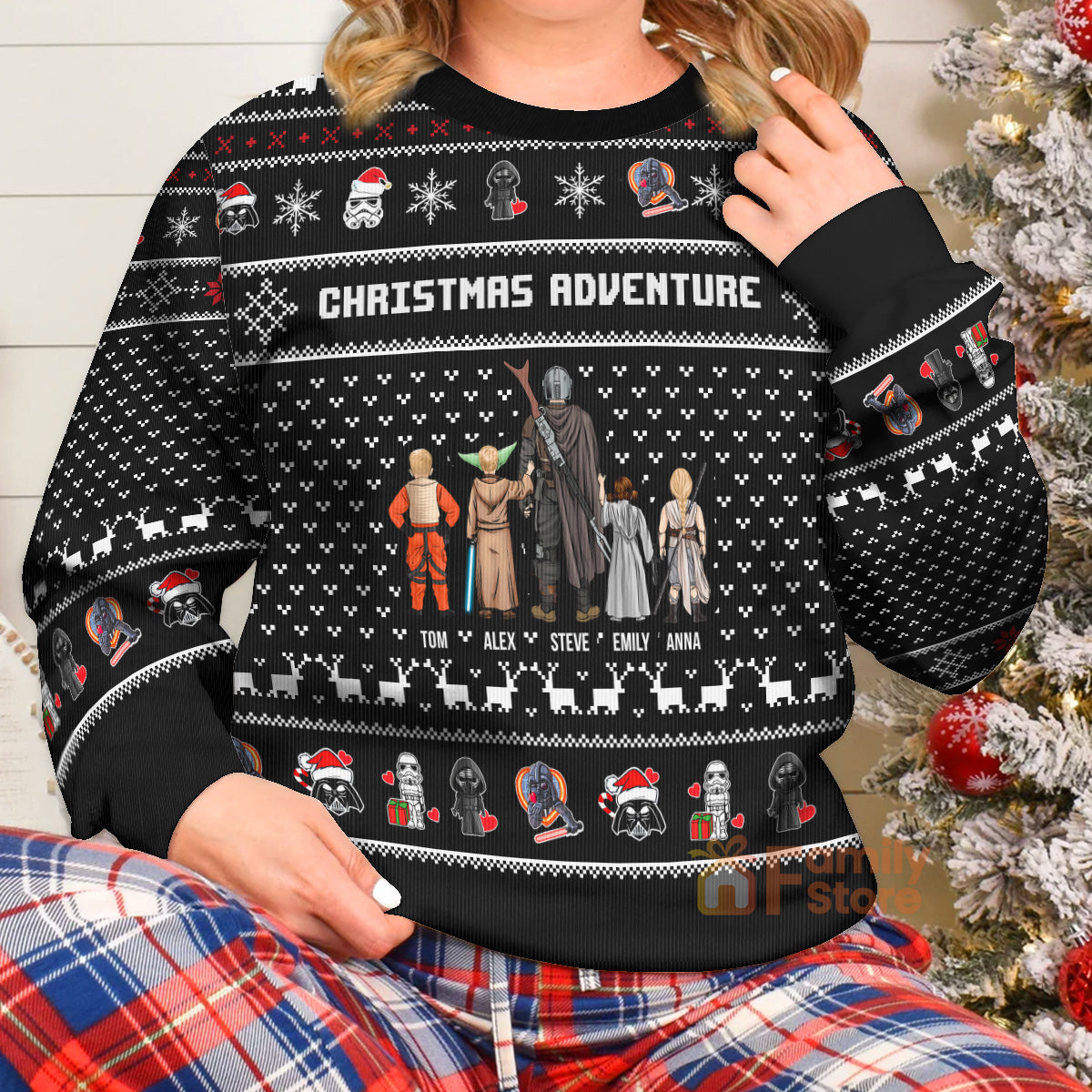 Star Wars Adventure Gift for Dad, Grandpa, Husband - Christmas Personalized Ugly Sweatshirt - CL08 NH96