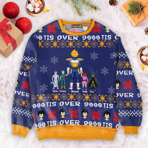 It Is Over 9000 DragonDad - Gift For Family - Personalized Ugly Sweater - CL03 NA94